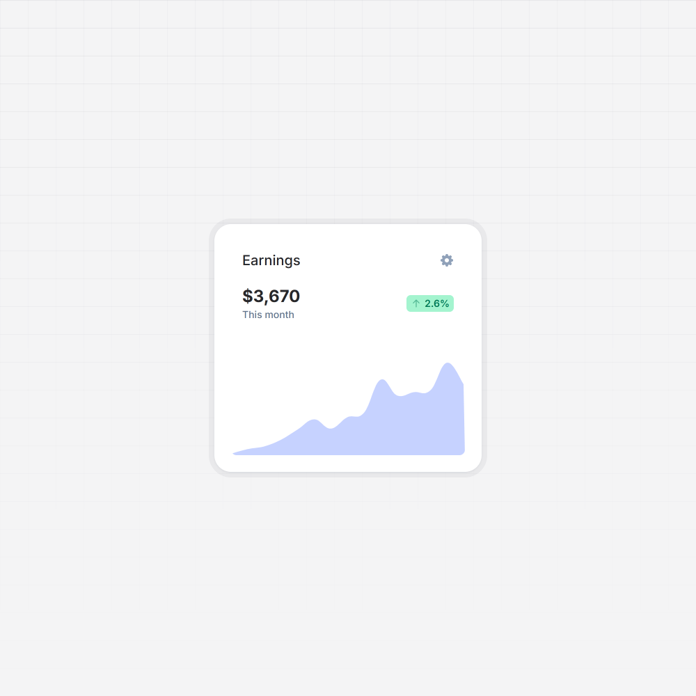 Statistics Card with SVG Chart