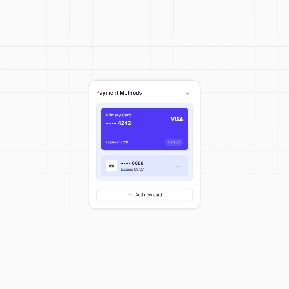 Payment Method Card