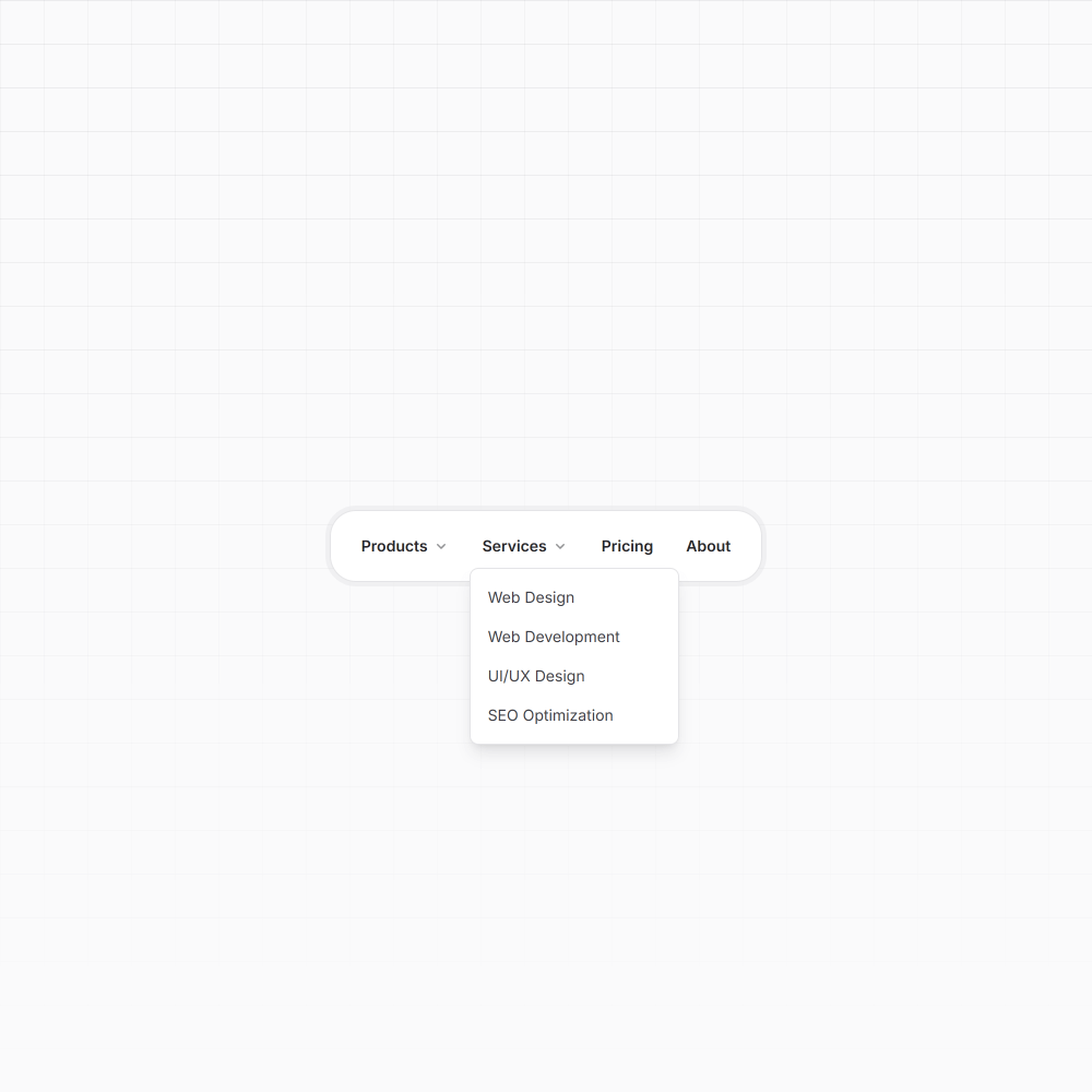 Horizontal Navigation with Dropdowns