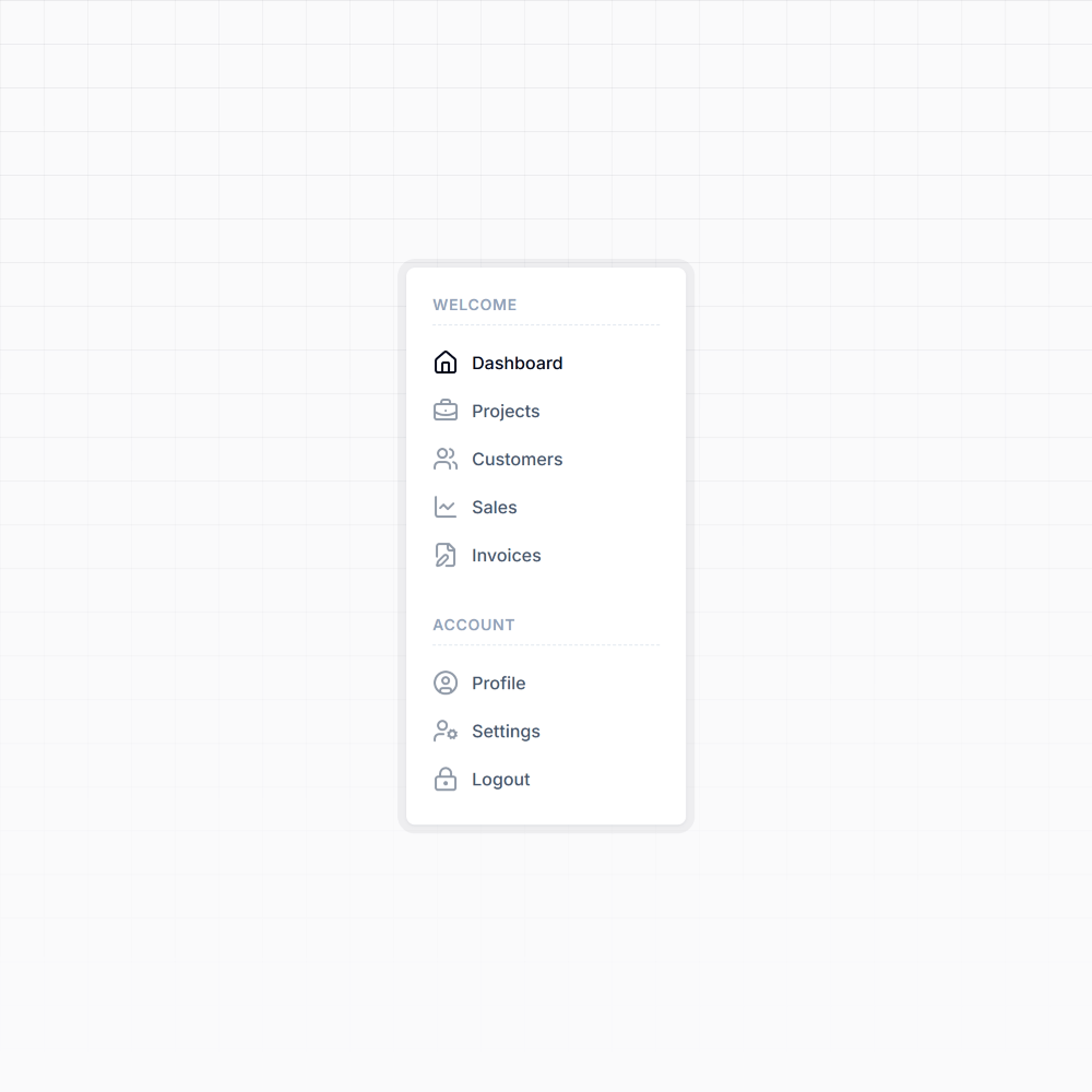 Simple Vertical Navigation 2