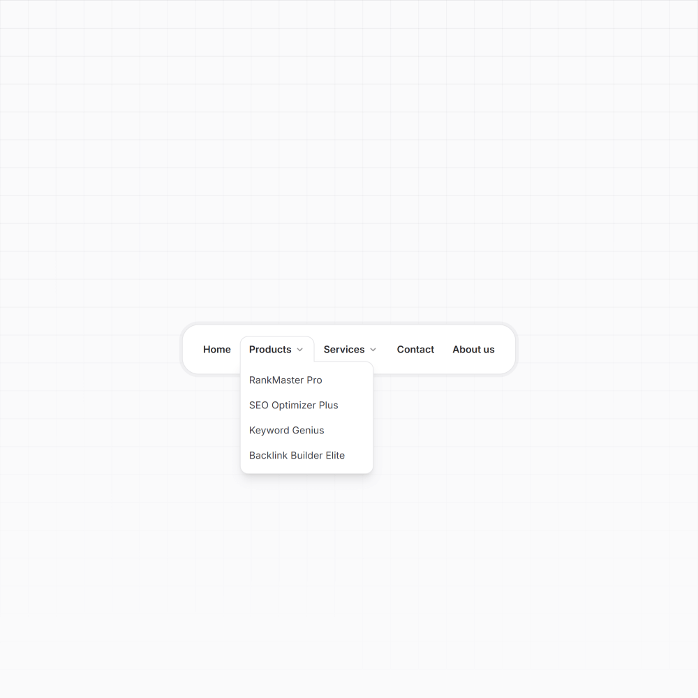 Horizontal Navigation with Dropdowns 2