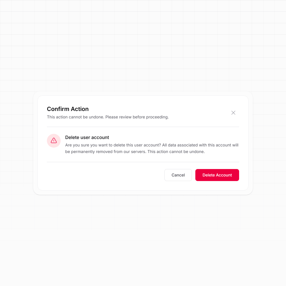 Confirmation Modal