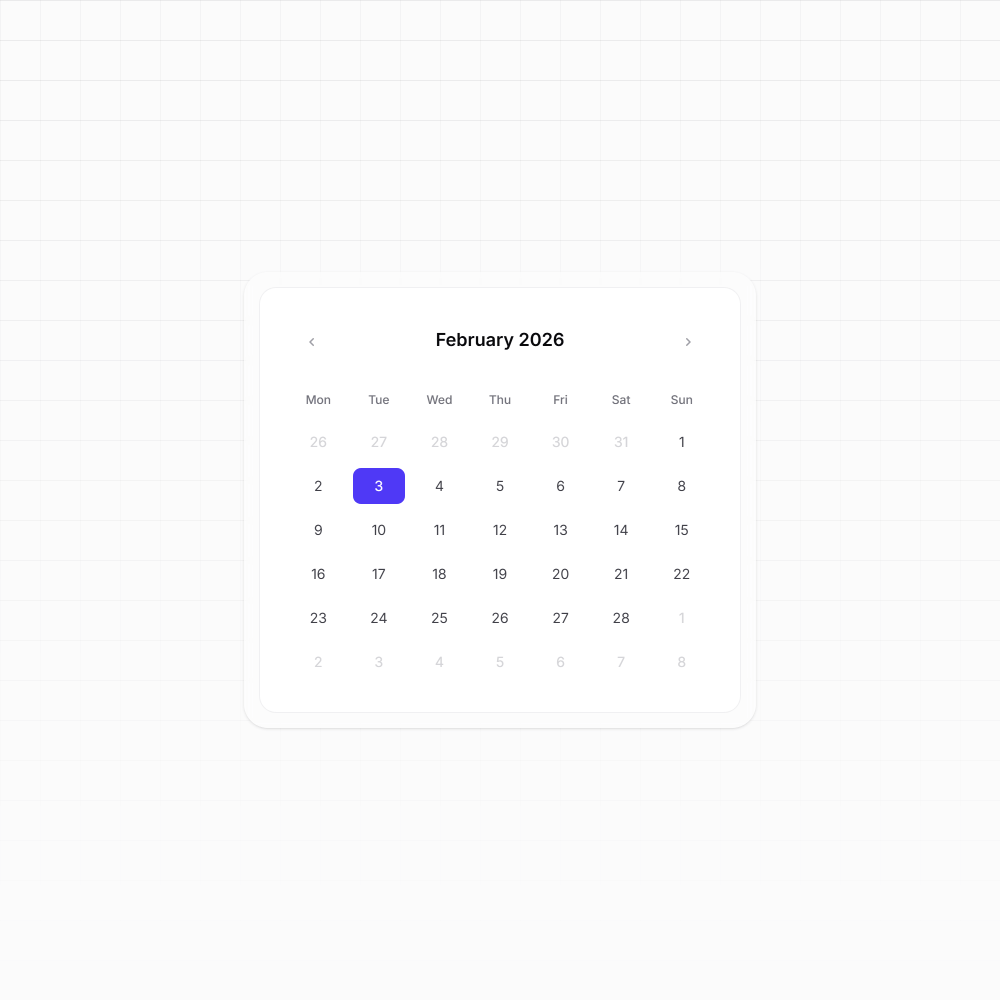 Mini Calendar